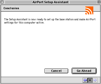 AirPort Setup screen